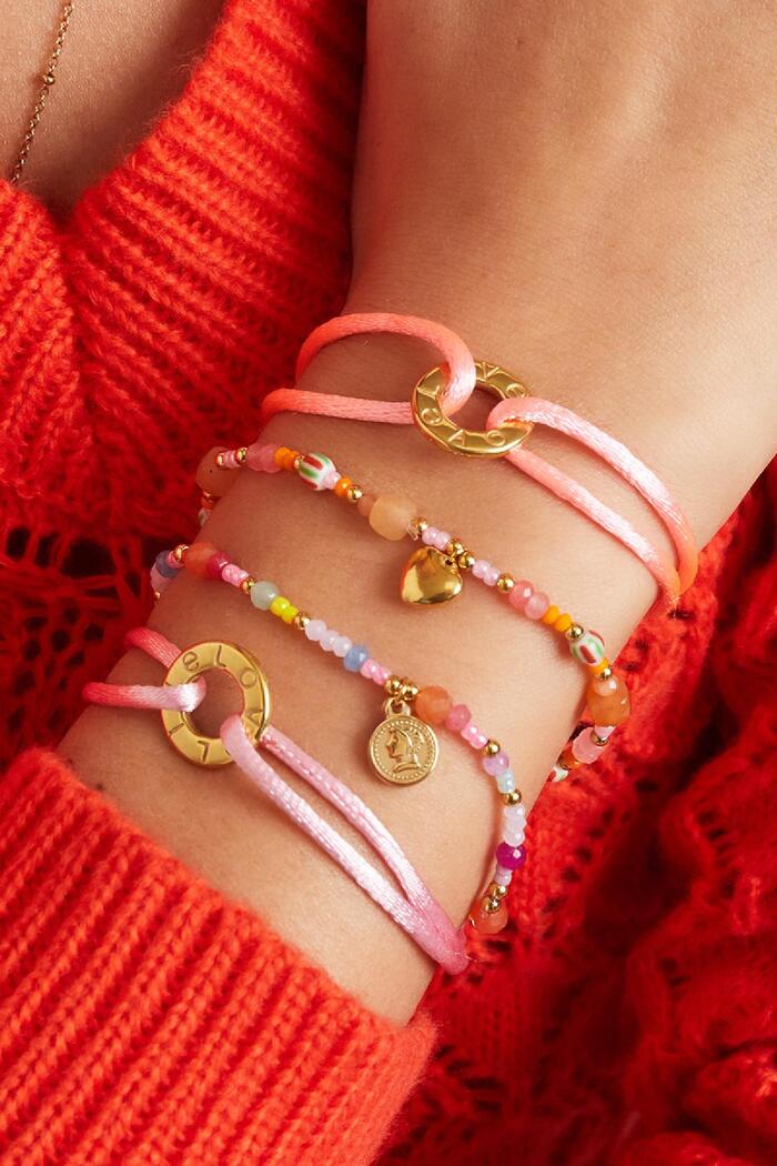Color beads bracelet coin Purple Natural stones Picture2